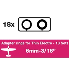 Adapter rings - APC SLOWFLYER - 18 Sets (6mm + 3/16)
